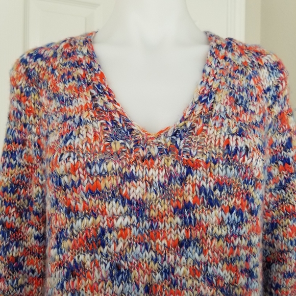 Lou & Grey Softest Sweater V Neck SpaceDye  M NWT - Picture 3 of 9